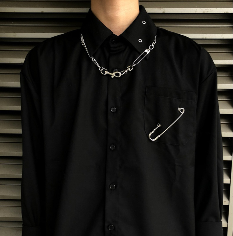 Dây chuyền vòng cổ mix khoá chain cực cool tặng kèm cài áo như hình