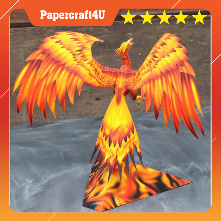Mô hình giấy 3D Động vật Rồng Phượng Dragon Phoenix