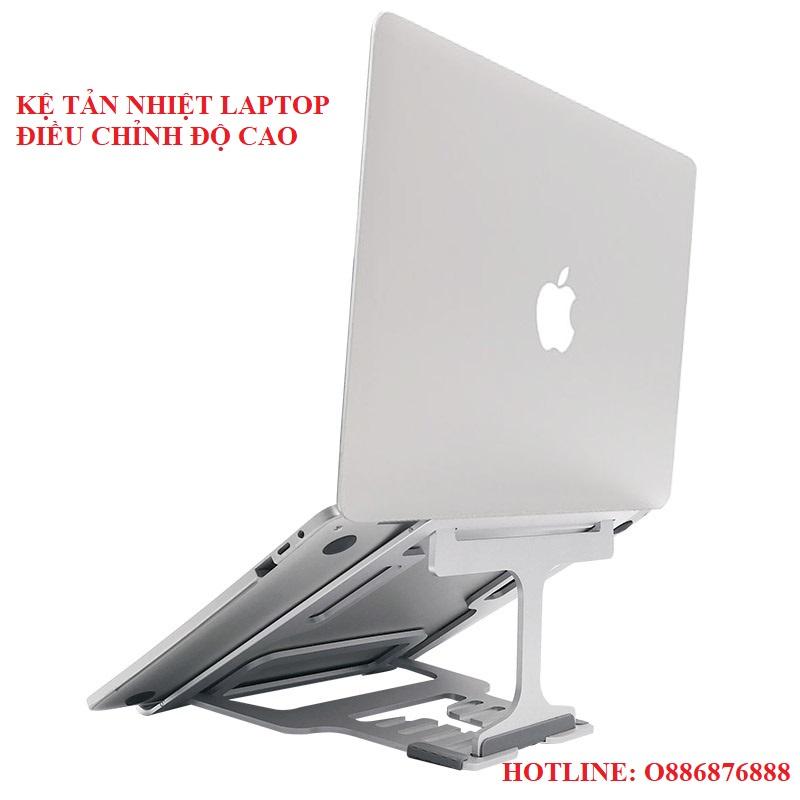 Giá đỡ laptop tablet bằng nhôm P3, kiêm đế tản nhiệt nâng cao cho Macbook máy tính bảng Ipad, điều chỉnh góc