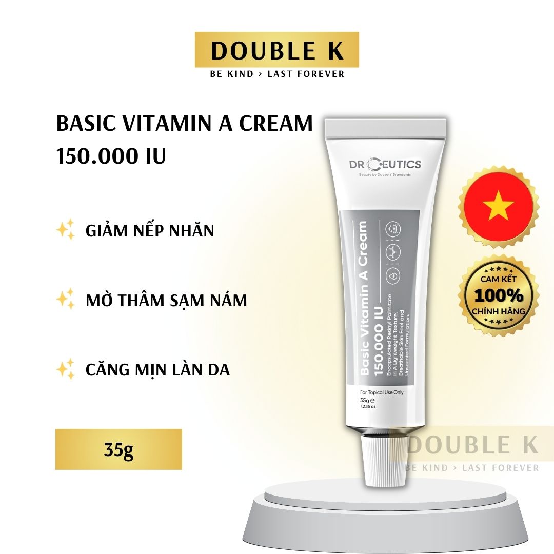 Kem Dưỡng Trẻ Hóa Da DrCeutics Basic Vitamin A Cream 150.000 IU - Double K