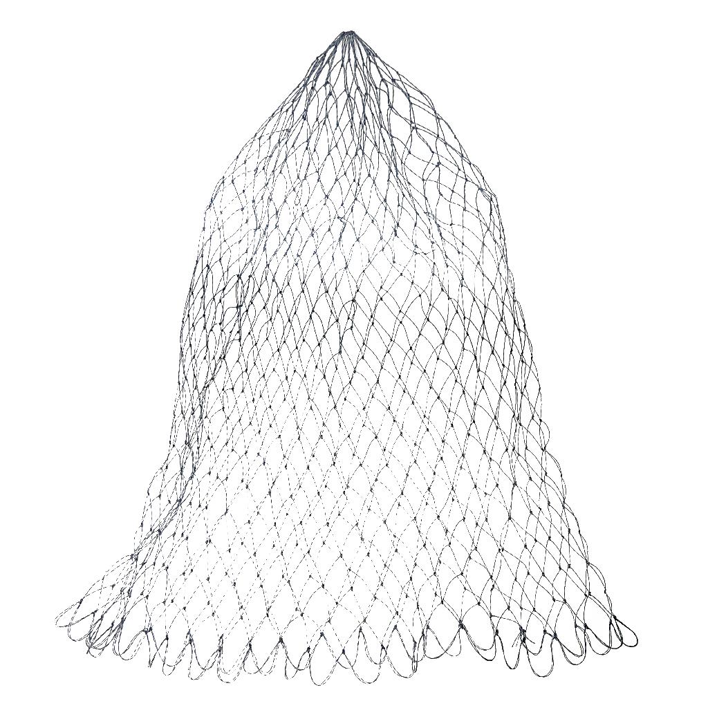 Portable Nylon Folding Fishing Landing Net Rhombus Mesh Landing Dip Net-D40/50/60CM