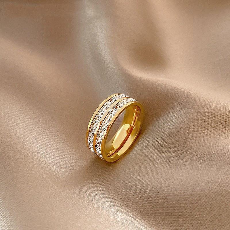 Nhẫn Titan PT Jewelry &amp; Accessories N21 Women Nữ không đen không gỉ - Cao Su chiếc trang sứ