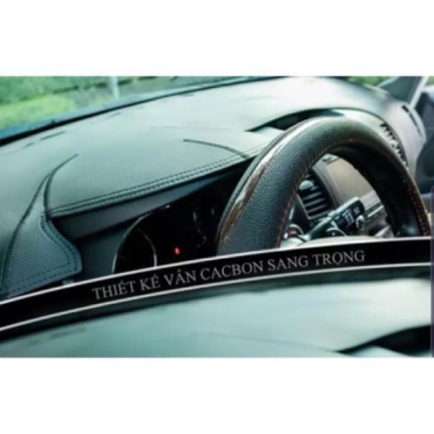 Thảm taplo dành cho kia morning chất liệu da pu dập vân carbon siêu bền đẹp