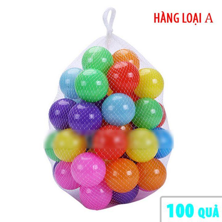 Túi 95 - 100 quả bóng nhựa nhiều màu, banh nhựa cho bé thỏa sức vui chơi