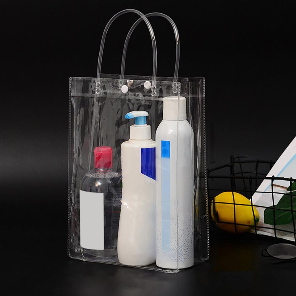 Clear Makeup Bag Handle Makeup Organizer for Women Travel Toiletry Bag Transparent Cosmetic Bag For Traveling Business Trip