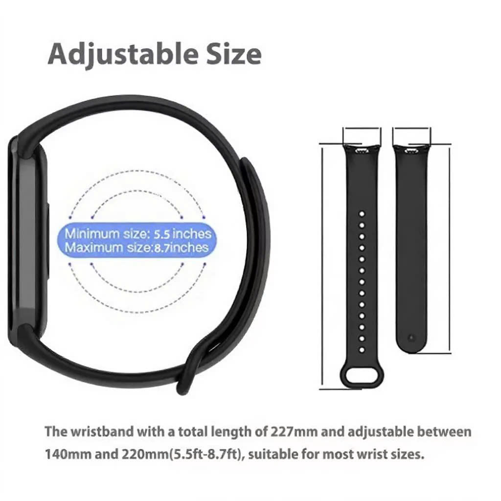 Dây đeo Silicone thay thế cho Xiaomi Mi Band 8 / Xiaomi Mi Band 9 / Xiaomi Mi Band 10 - Hàng Chính Hãng