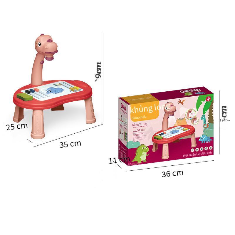 Phong cách mới nhất Amazon khủng long chiếu bảng vẽ bảng vẽ đồ chơi trẻ em giáo dục sớm máy chiếu graffiti bảng câu đố vẽ và viết