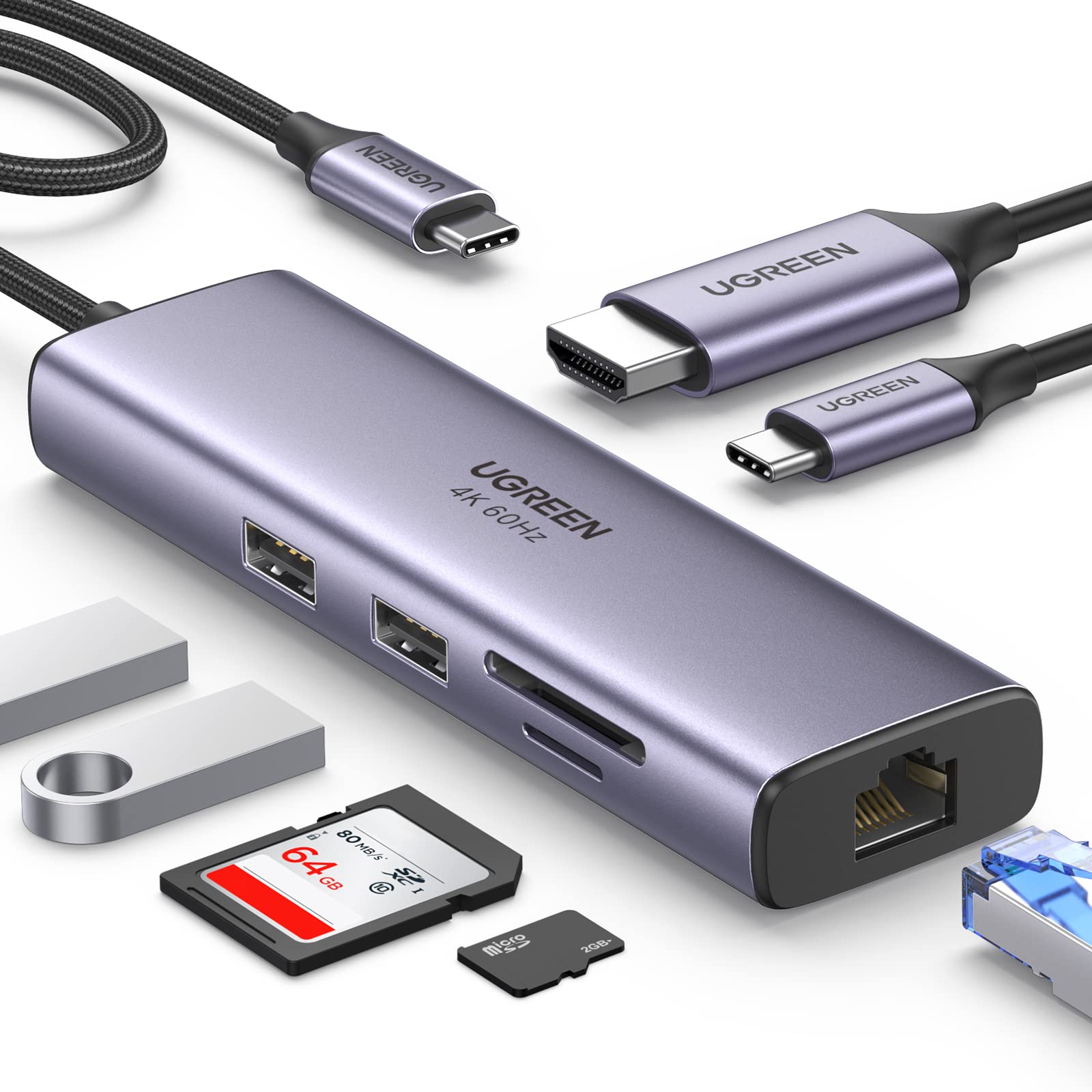 Bộ chuyển đổi đa năng USB Type C 10 in 1 UGREEN 80133 - Hàng Chính Hãng