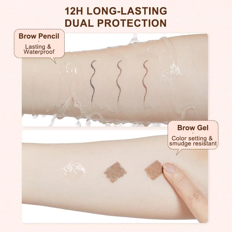 JUDYDOLL Chì kẻ mày 2 đầu Duo Eyebrow Pencil 1 Đầu định hình 1 Đầu kẻ chân mày Lâu trôi  1,3g x 0,06g