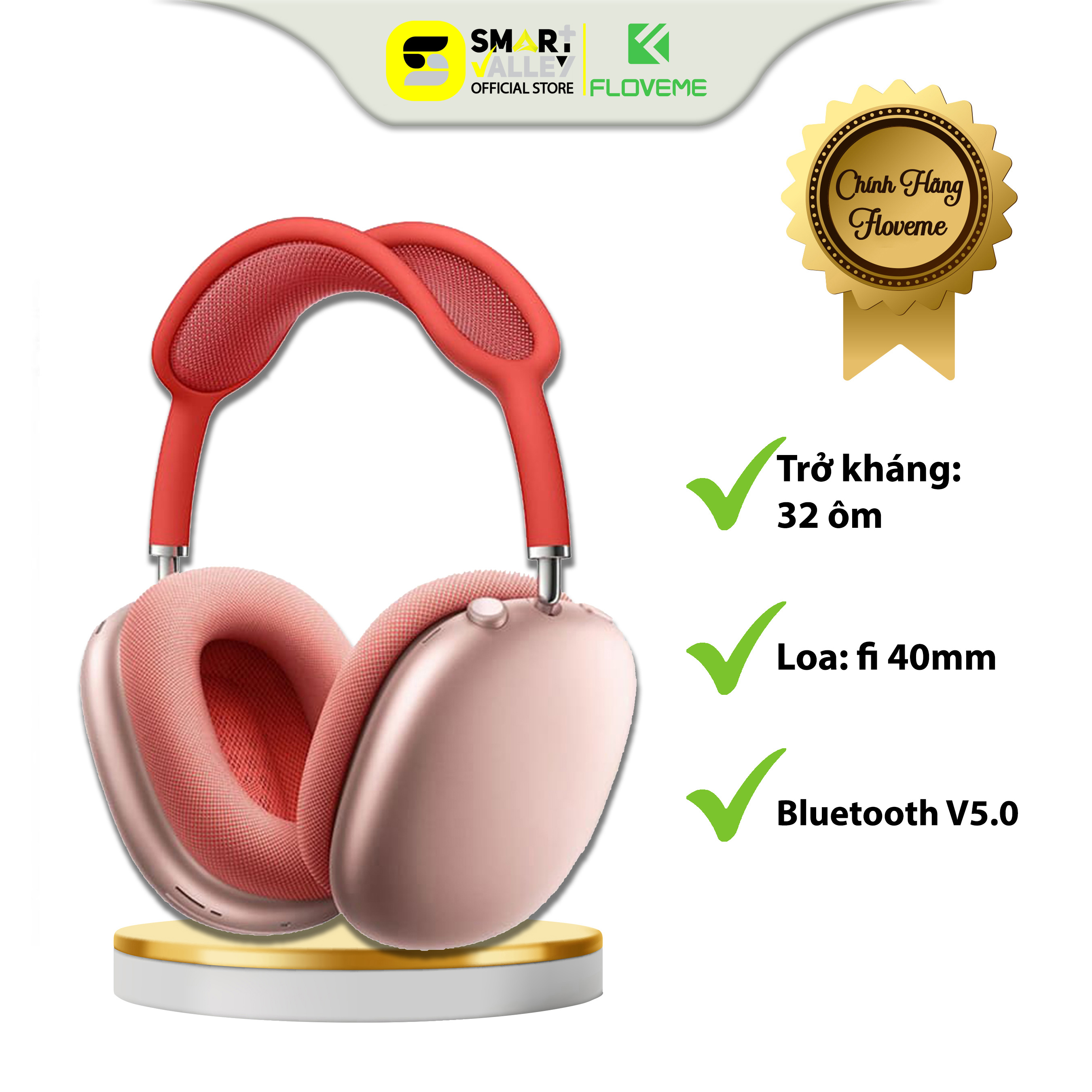 Tai Nghe Headphone không dây Blutooth Chụp Tai Chống Ồn Floveme Air Max P9 Có Micro Đàm Thoại - Hỗ Trợ Thẻ Nhớ SD - Hàng chính hãng