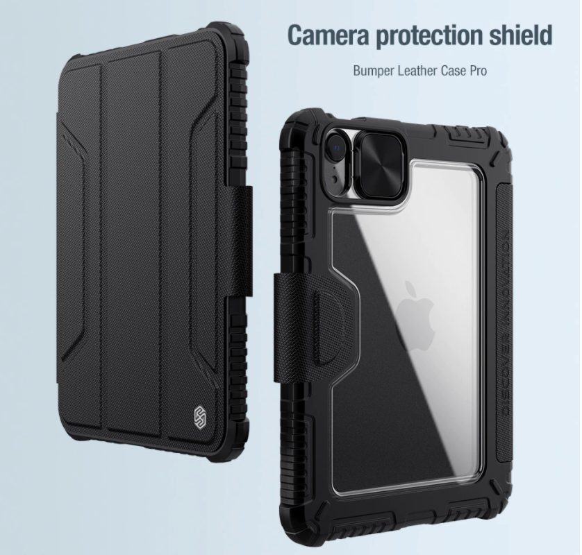 Bao da cao cấp cho iPad Mini 6 hãng Nillkin Bumper Leather có nắp bảo vệ camera - Hàng nhập khẩu