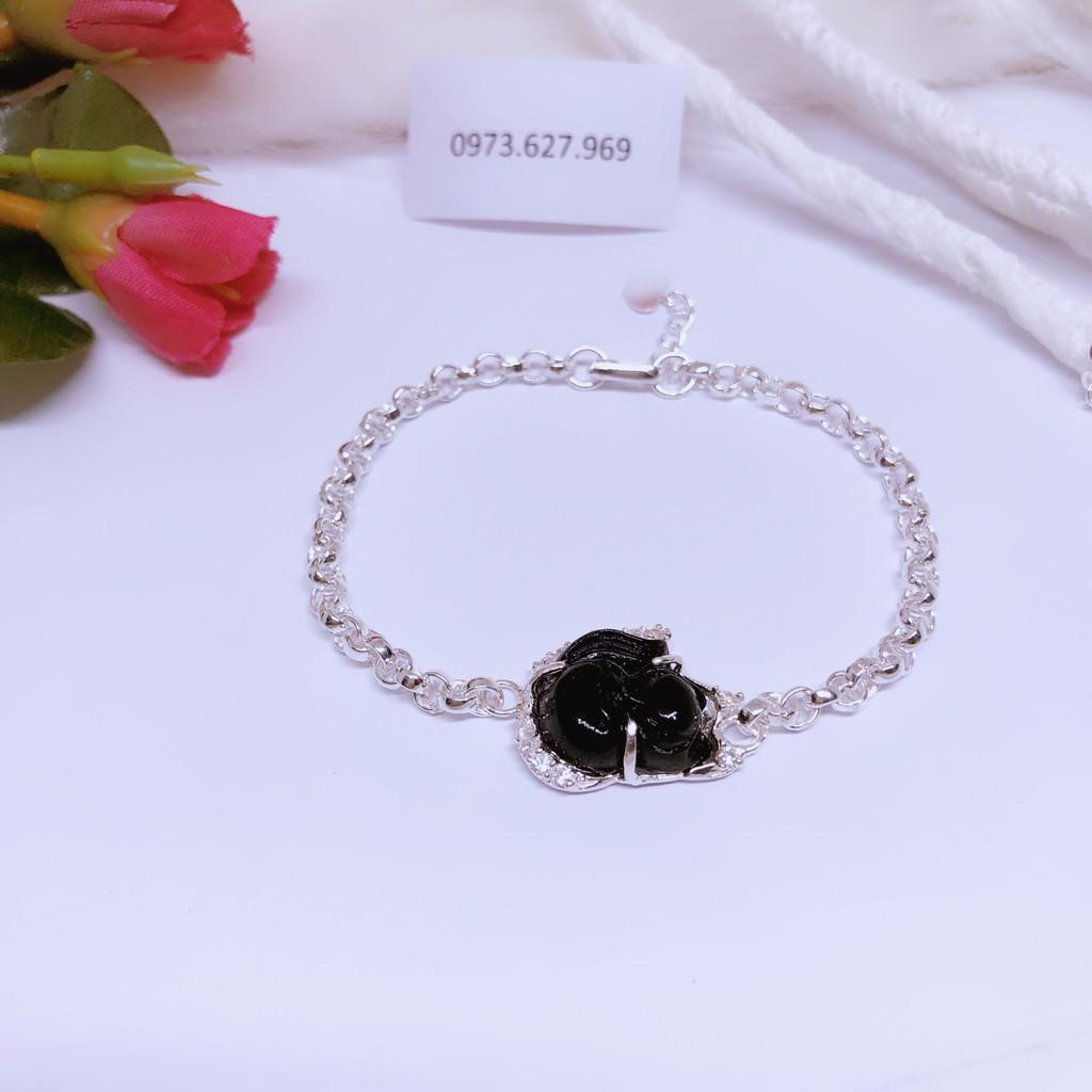 Lắc tay hồ ly dây xích bạc ta -