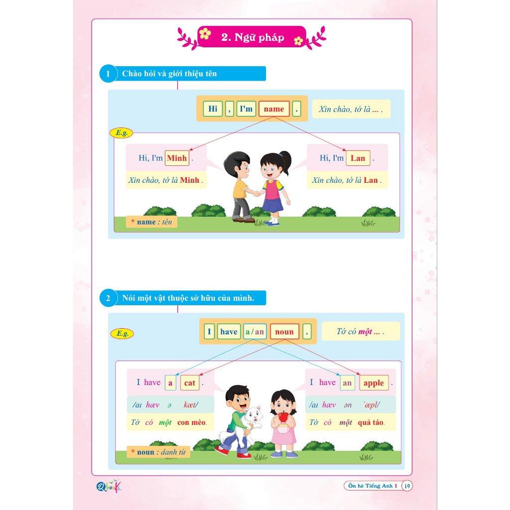 Ôn Hè Tiếng Anh Lớp 1 - Dành cho học sinh lớp 1 lên 2 - Bản Quyền