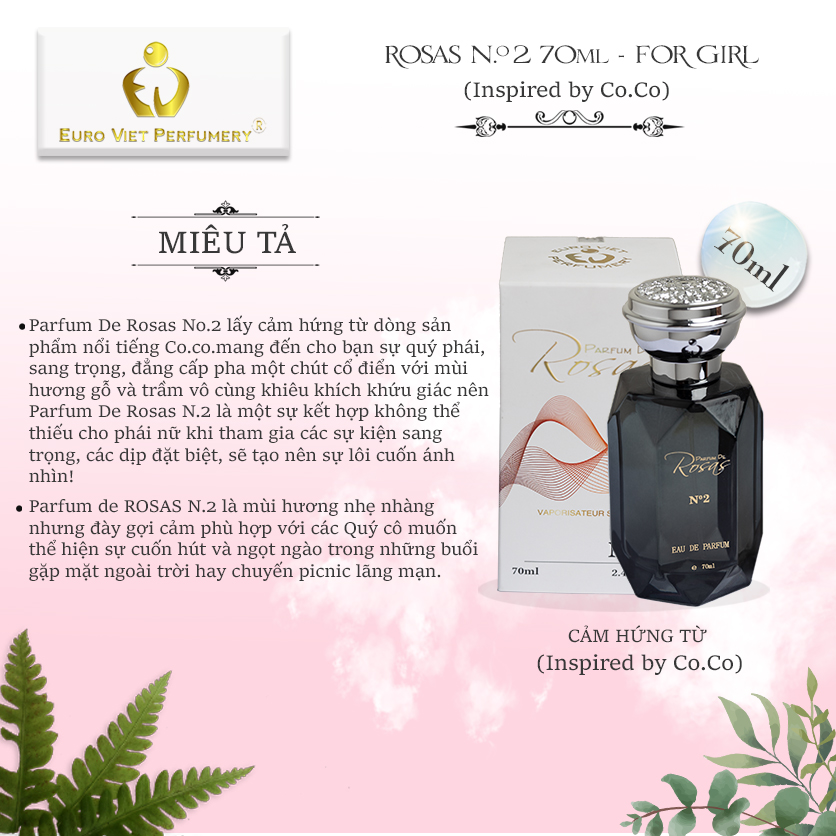 Nước hoa PERFUM DE ROSAS No.2 ( Chanel CoCo - Kiêu Sa)