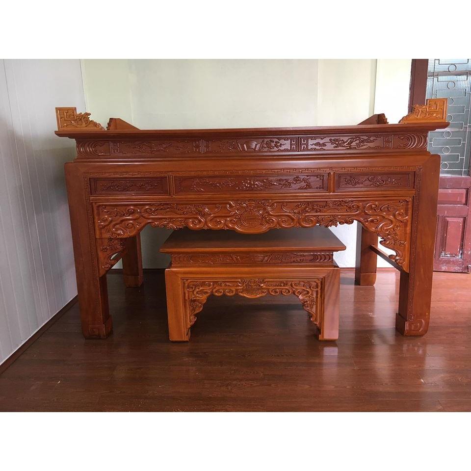 Án Thờ Ngũ Phúc Gỗ Mít Rừng