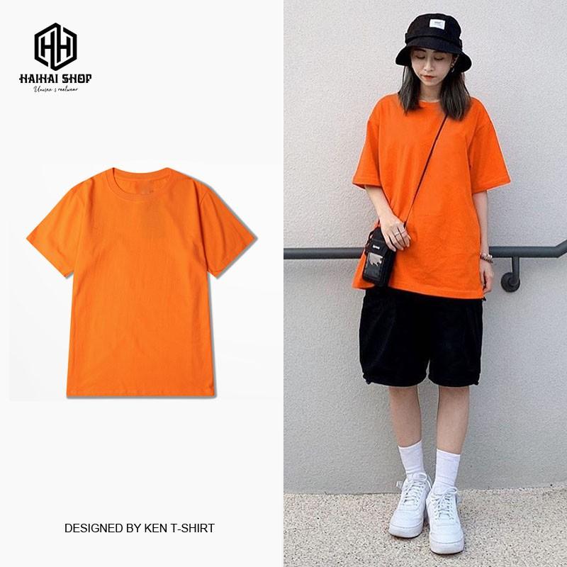 Áo Thun Trơn Phom Rộng Phong Cách Hàn Quốc, Vải TC 75% Cotton Dày Co Giãn 4 Chiều.