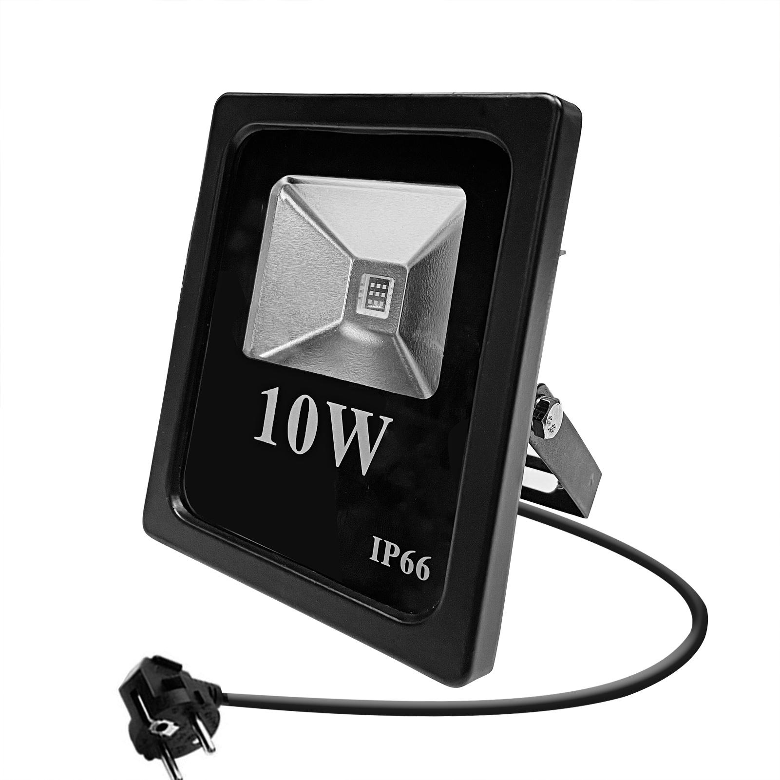 Đèn pha Đèn LED Đèn an ninh ngoài trời chống thấm 10W với phích cắm IP66
