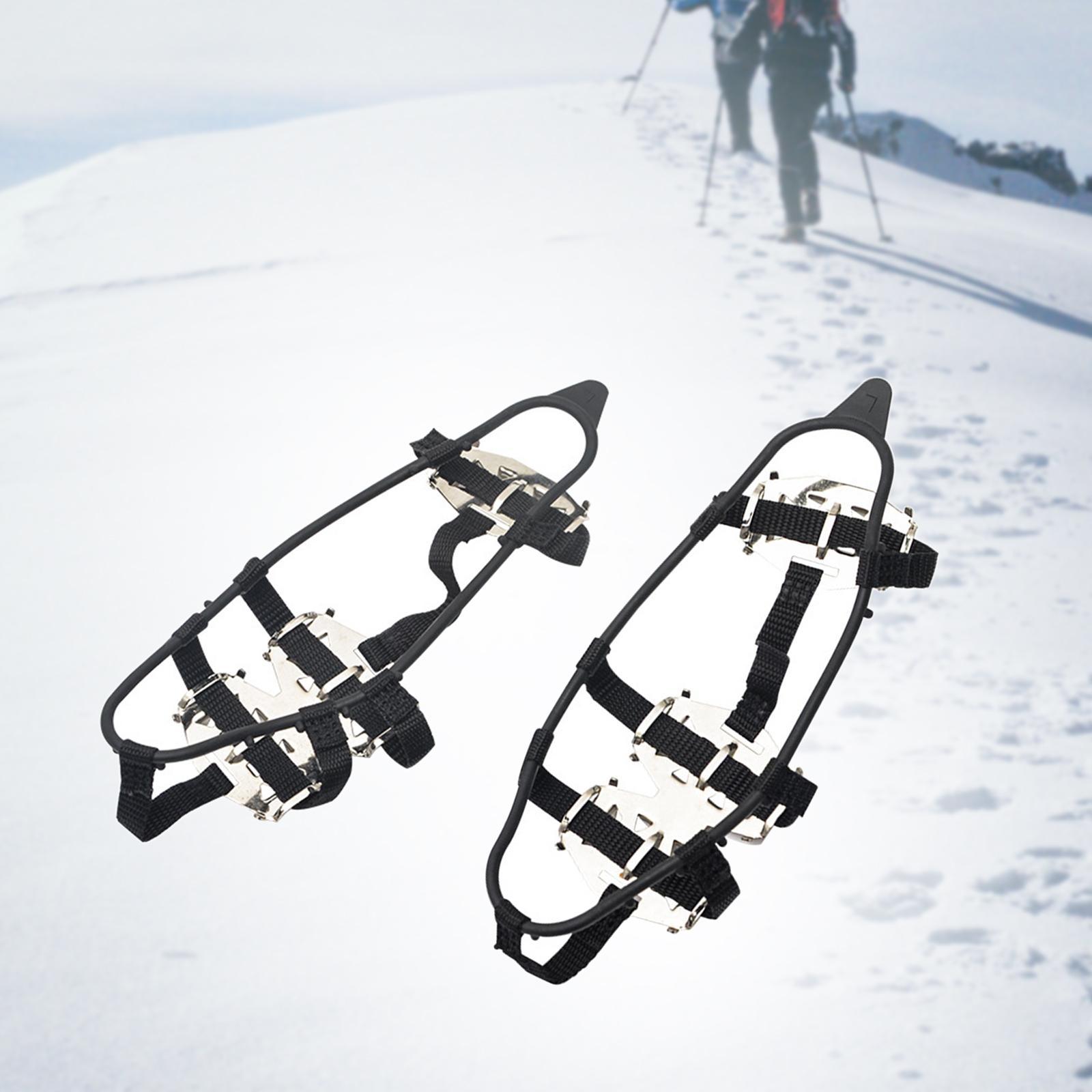 Ice Snow Crampons Snow Grips 24 Tooths Traction System Shoe Cover Crampon for Snow Boot Fishing Outdoor Walking