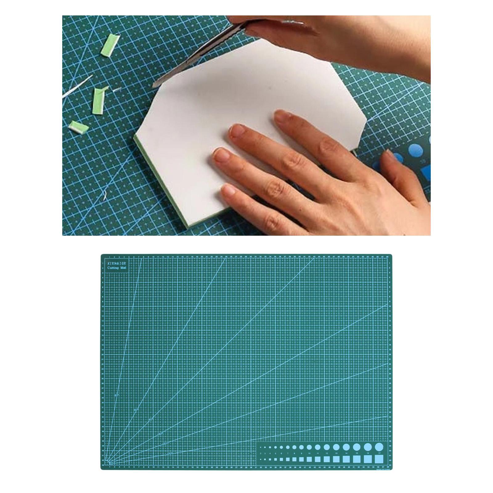 2-3pack A1/A2/A3/A4 Cutting Mat Rotary Cutter Knife Printed Grid Craft green