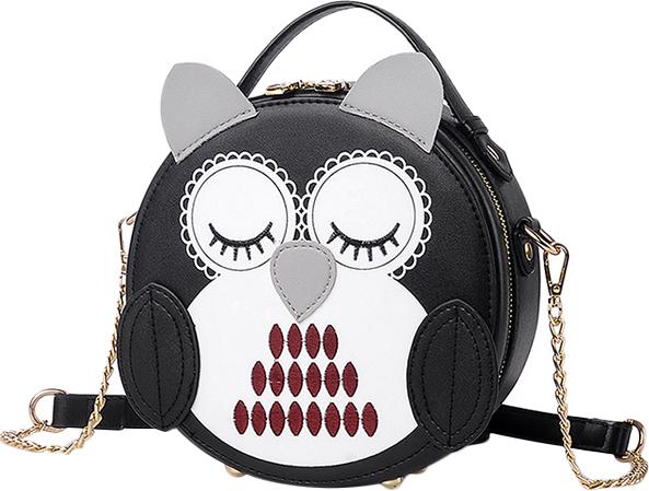 Túi Hộp Tròn Dây Xích Đeo Chéo Neo Bag BEIPIG-BLACK - Đen