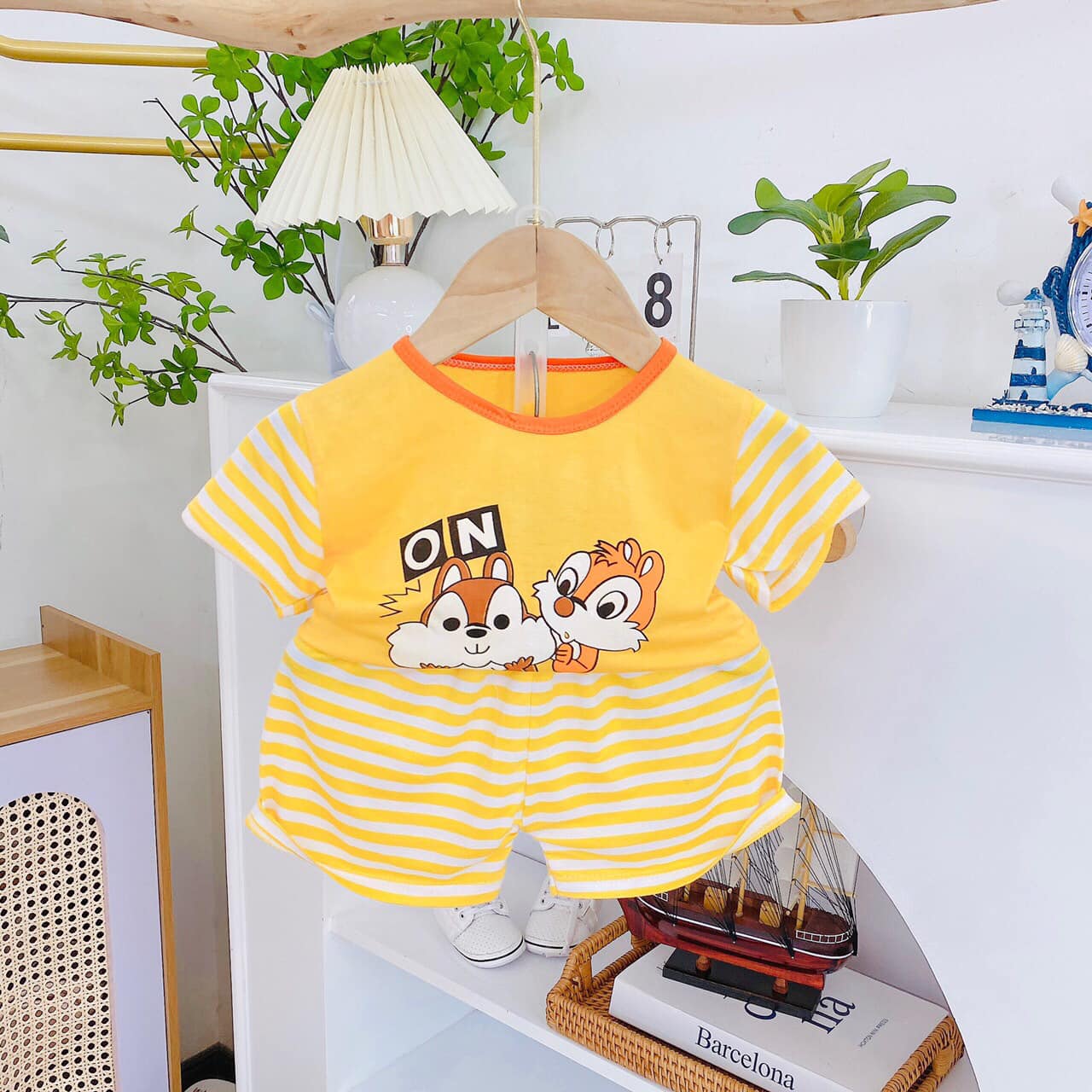 Set bộ Cộc tay thun lạnh mẫu mới chất đẹp cho bé