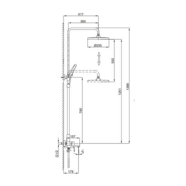 Sen cây tắm nóng lạnh cao cấp Frap F2489 - Hàng chính hãng