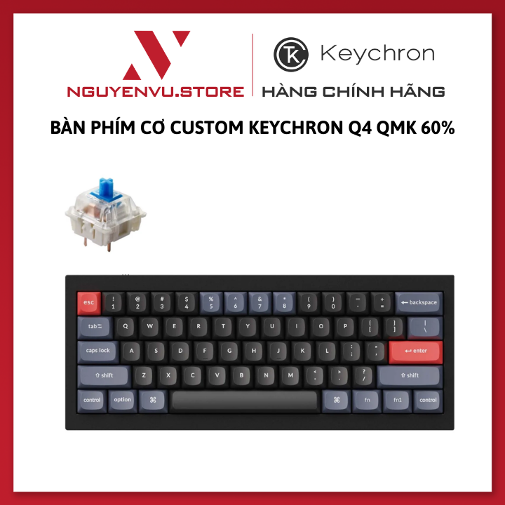 Bàn phím cơ Custom Keychron Q4 QMK - Hàng Chính Hãng