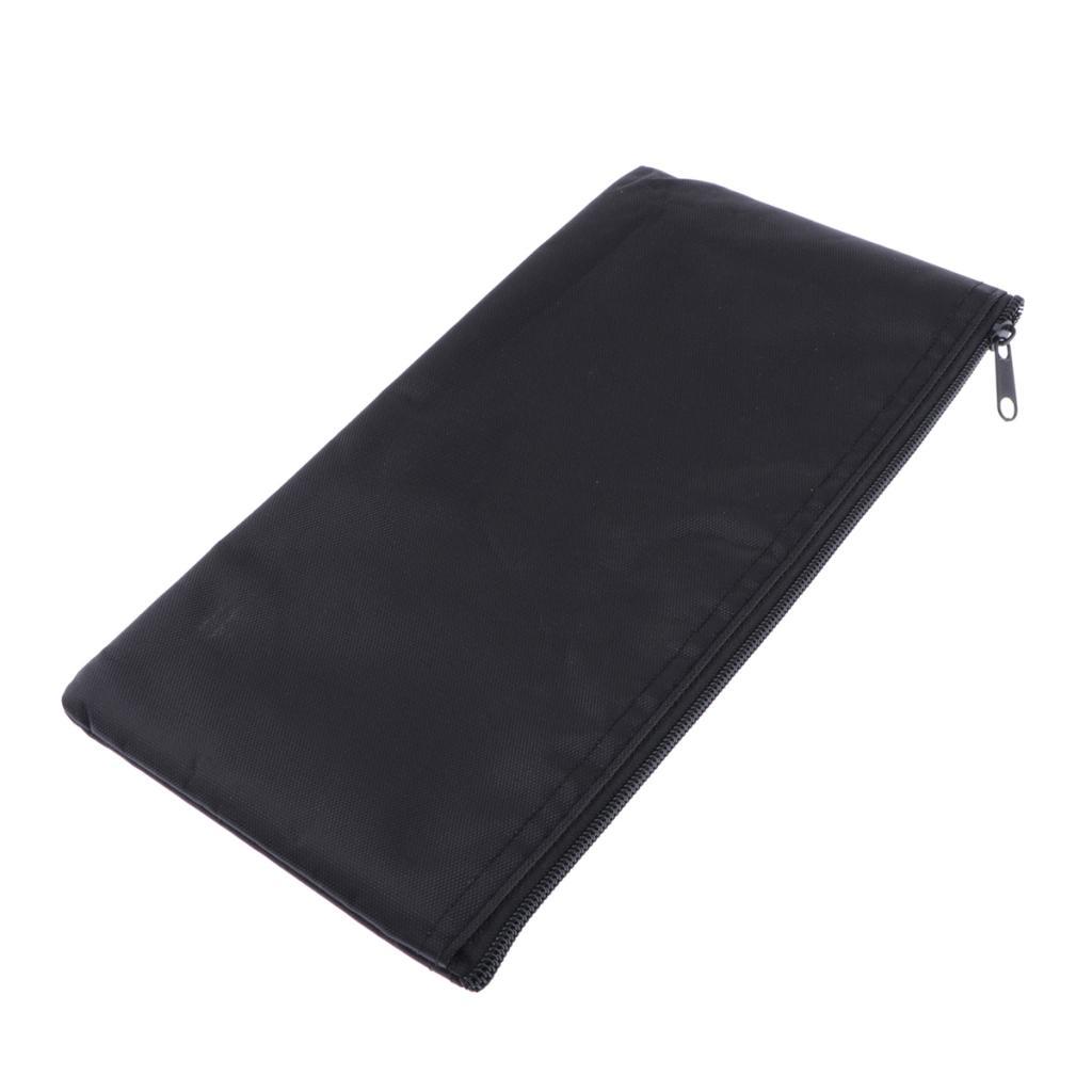 Mic Bảo Vệ Túi Mềm Mại Túi Bảo Quản Micro Túi Dây Kéo Đen 22X11 Cm