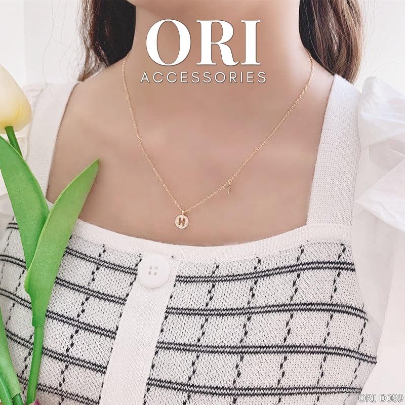 Dây chuyền nữ mặt chữ Herme thời trang ORI ACCESSORIES D089