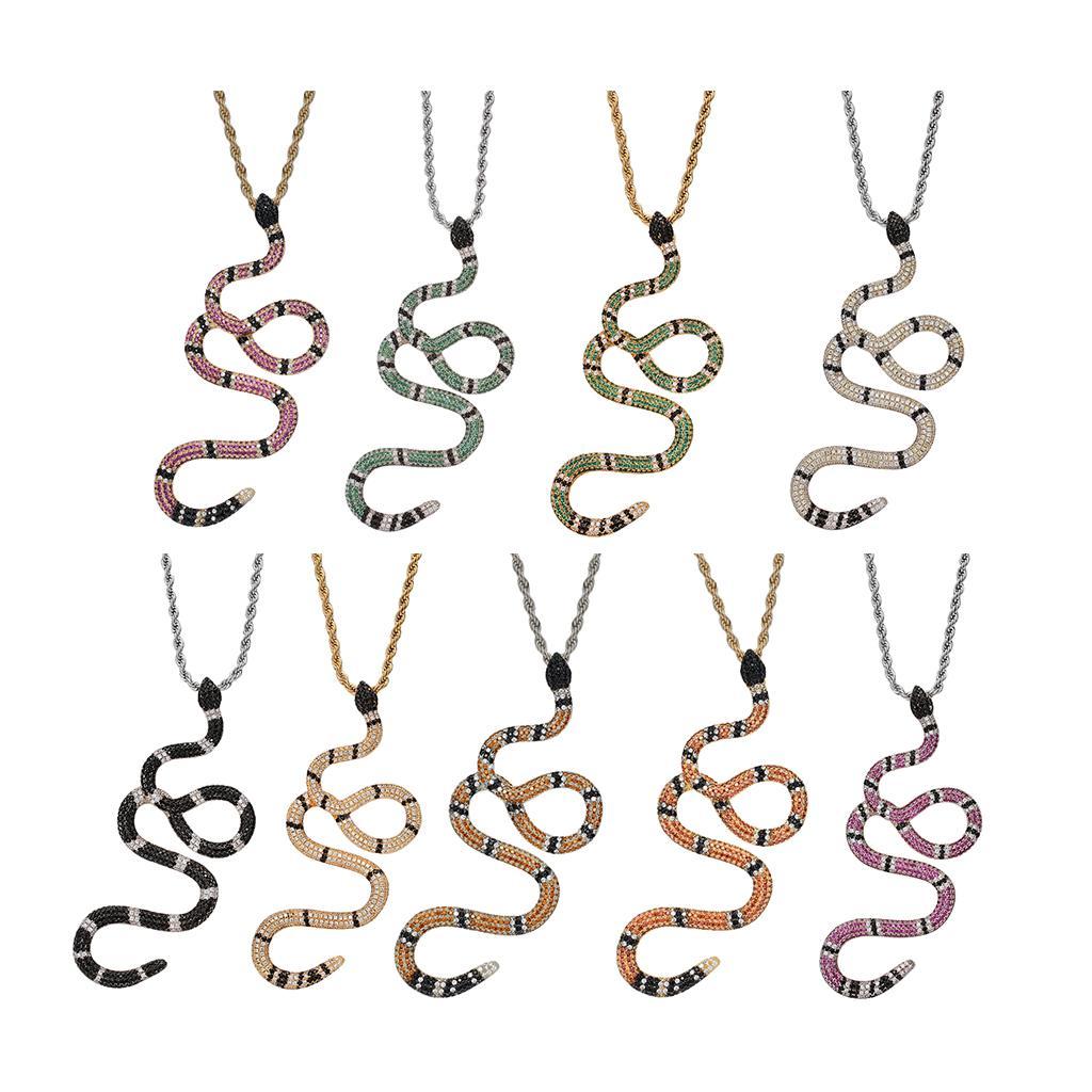 Rapper Essentials-Snake Shape Pendant Necklace-Personality