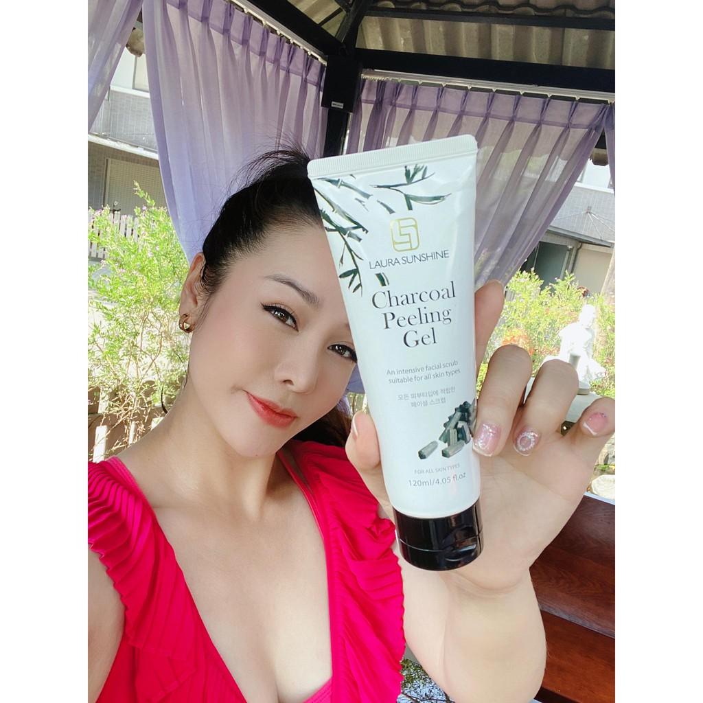 Tẩy Tế Bào Chết Da Mặt Từ Than Hoạt Tính Laura Sunshine Nhật Kim Anh Charcoal Peeling Gel 120ml