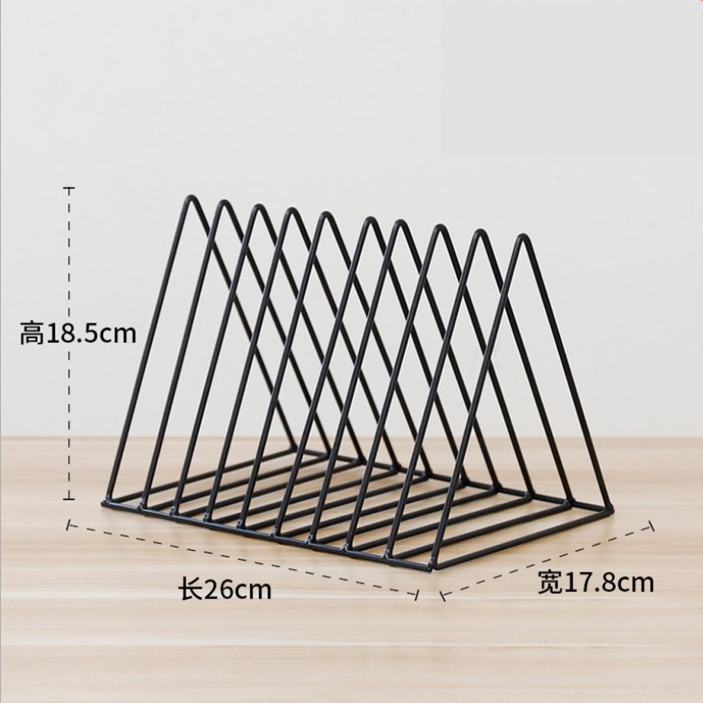 2x Desktop Book Magazine Shelf Holder Bookshelf for Home Office Decor Black