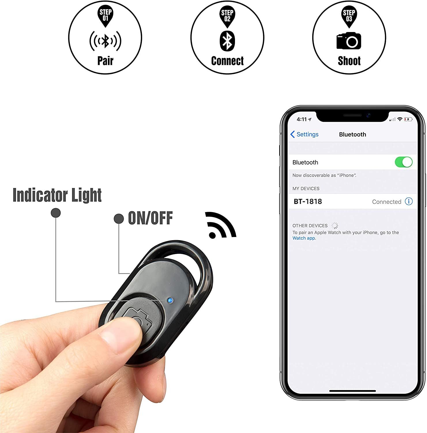 Giá Đỡ Điện Thoại 3 Chân Gấp Gọn Cao 160Cm Kèm Remote Bluetooth