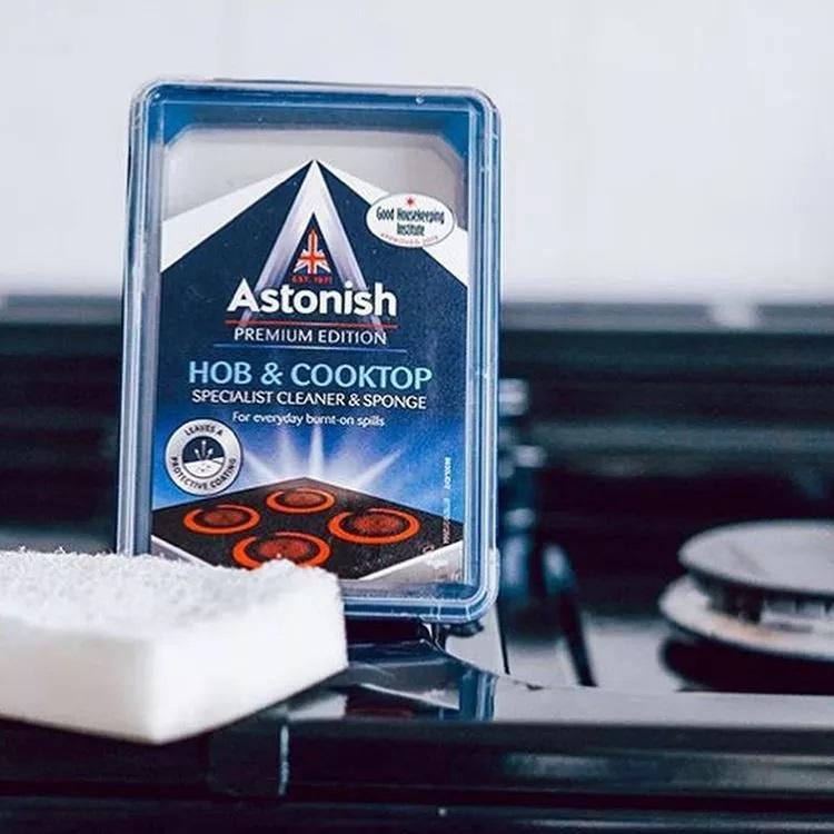 Kem tẩy mặt kính bếp điện Astonish từ Anh Quốc C8630 250g tẩy mạnh vết cháy khét bám trên mặt bếp