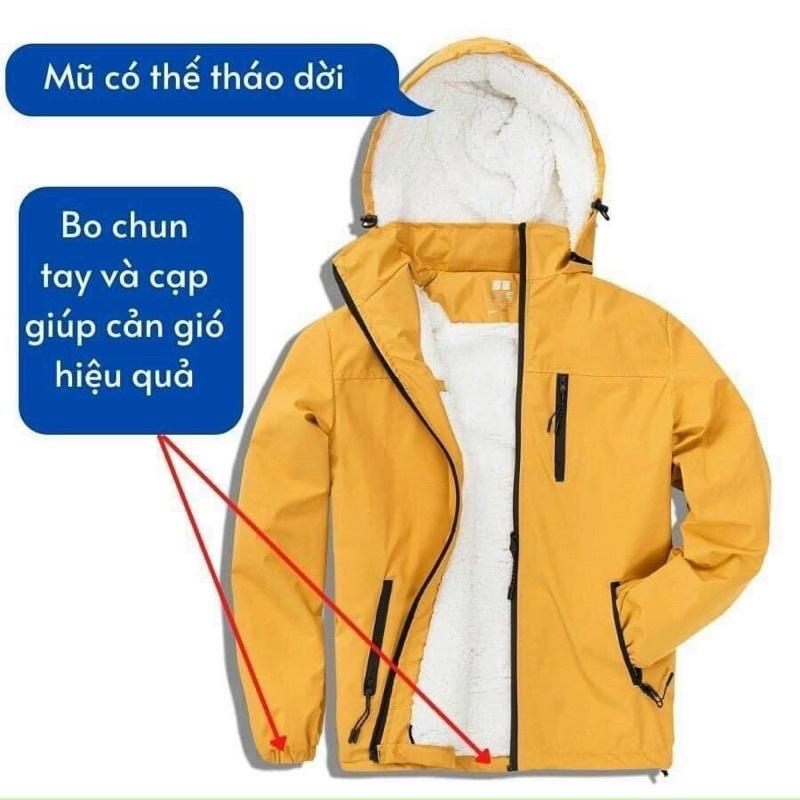 Áo gió 3 KHÓA LÓT LÔNG Hidoli- UNISEX mặc được cả nam và nữ