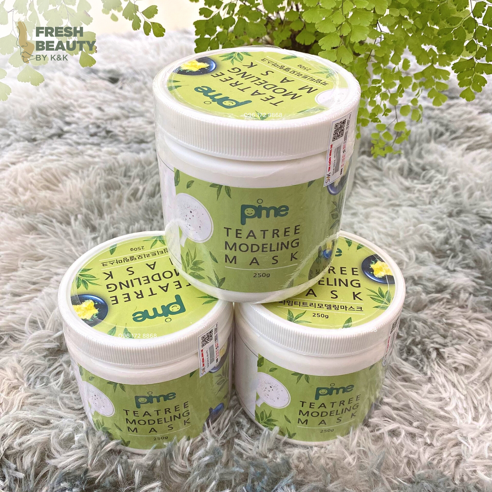 [Size to] Mặt nạ dẻo trà xanh Pime Tea Tree Modeling Mask giảm mụn, hút và kiềm dầu 250g