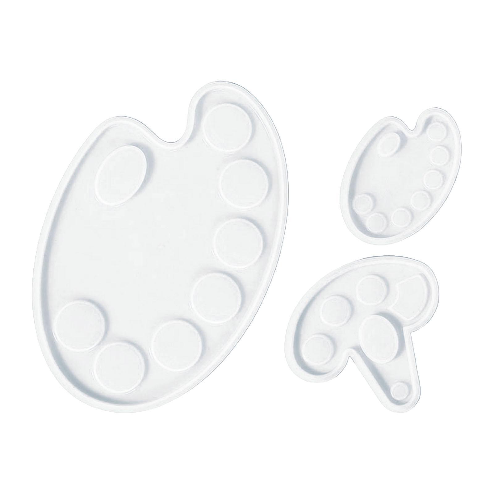 3x Silicone Epoxy Resin Paint Tray Mould Supplies