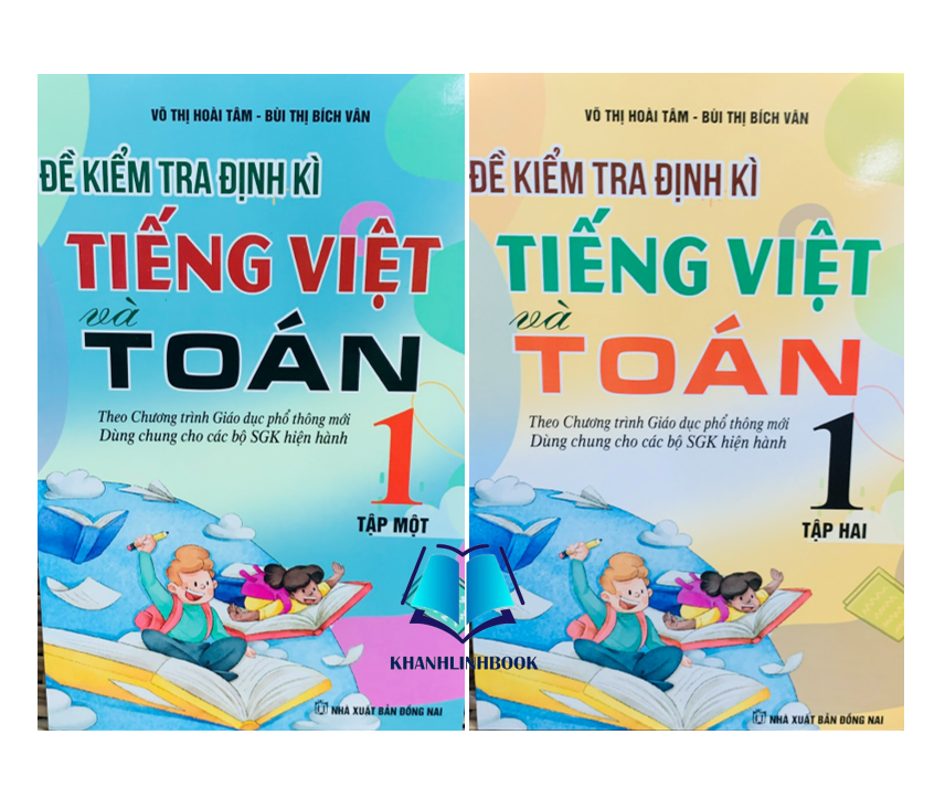 Sách - Combo Đề Kiểm Tra Định Kì Tiếng Việt Và Toán 1 - Tập 1 + 2 ( dung chung cho các bộ sgk hiện hành )
