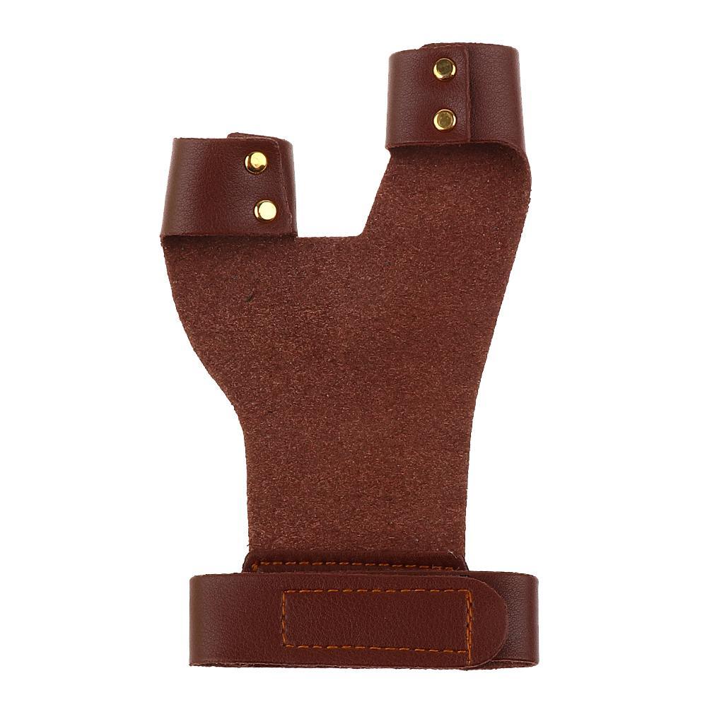 PU Leather Archery Target Hunting Bow Hand Protector Guard Shooting Glove