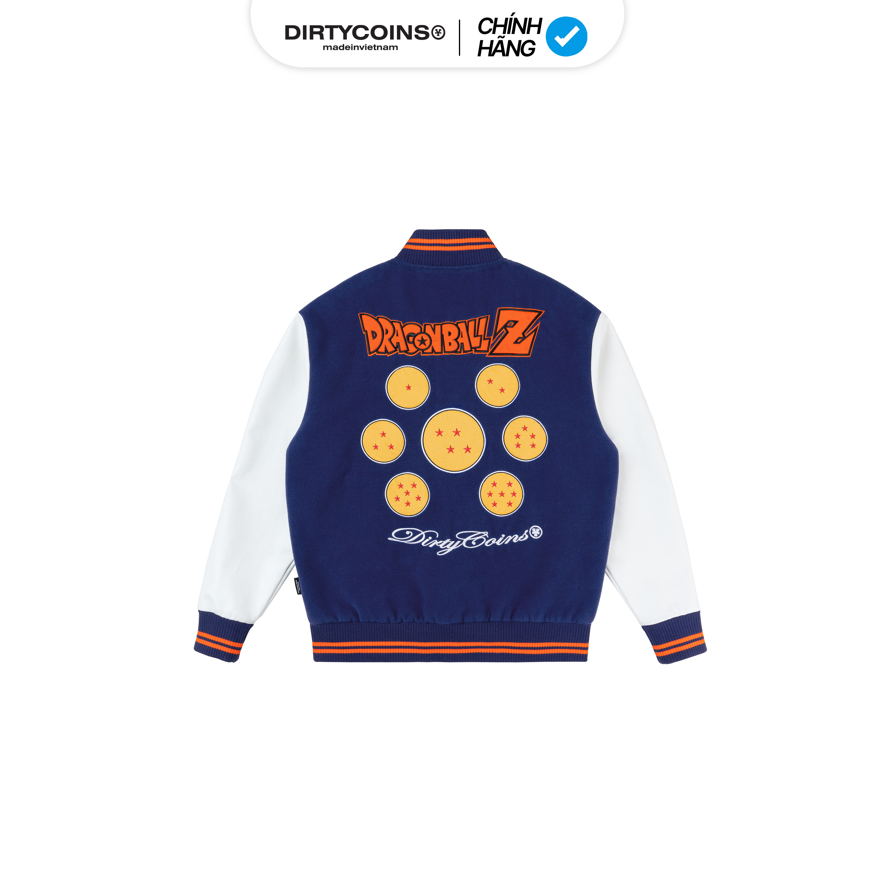 Áo Khoác DIRTY COINS | DRAGON BALL Z Logo Varsity Jacket - Blue