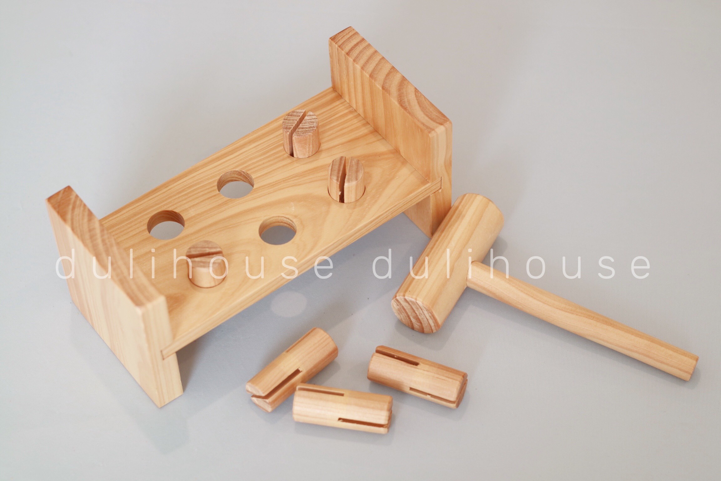 BỘ BÚA CỌC GỖ - Rèn luyện lực tay và khả năng cầm, nắm cho trẻ - Hàng Chính Hãng
