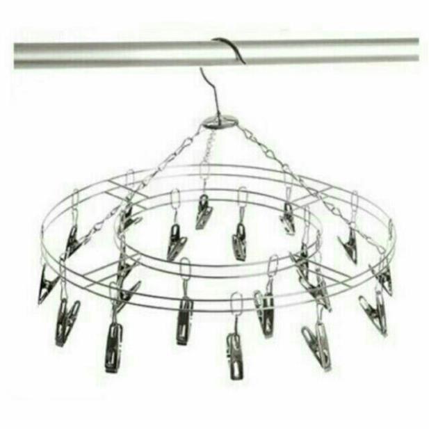 Móc chùm, móc tròn inox phơi quần áo trẻ em