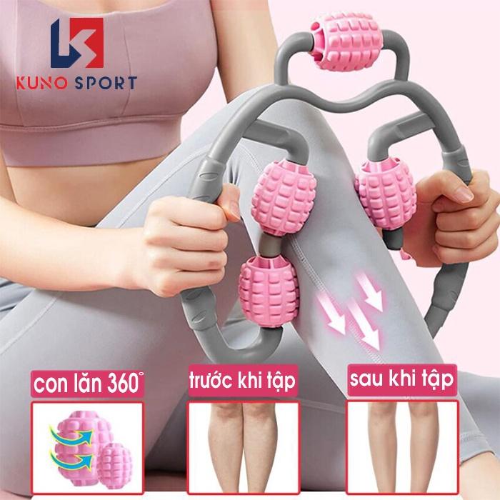 Con lăn massage KUNOSPORT giúp bắp chân tay thon gọn giãn cơ tập yoga,mát xa vai cổ nam nữ tiện lợi dụng cụ mát xa cao cấp