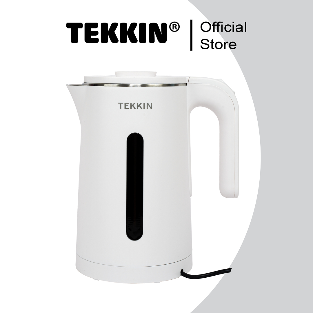 Ấm siêu tốc tự ngắt TEKKIN TI-2845 dung tích lớn 2.3L (dung tích sử dụng 1.8L) 2 lớp công suất 1500W bảo hành 12 tháng - hàng chính hãng