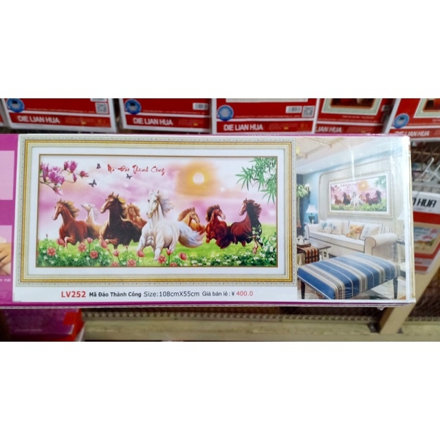 Tranh đính đá cao cấp Mã Đáo Thành Công chưa đính đá