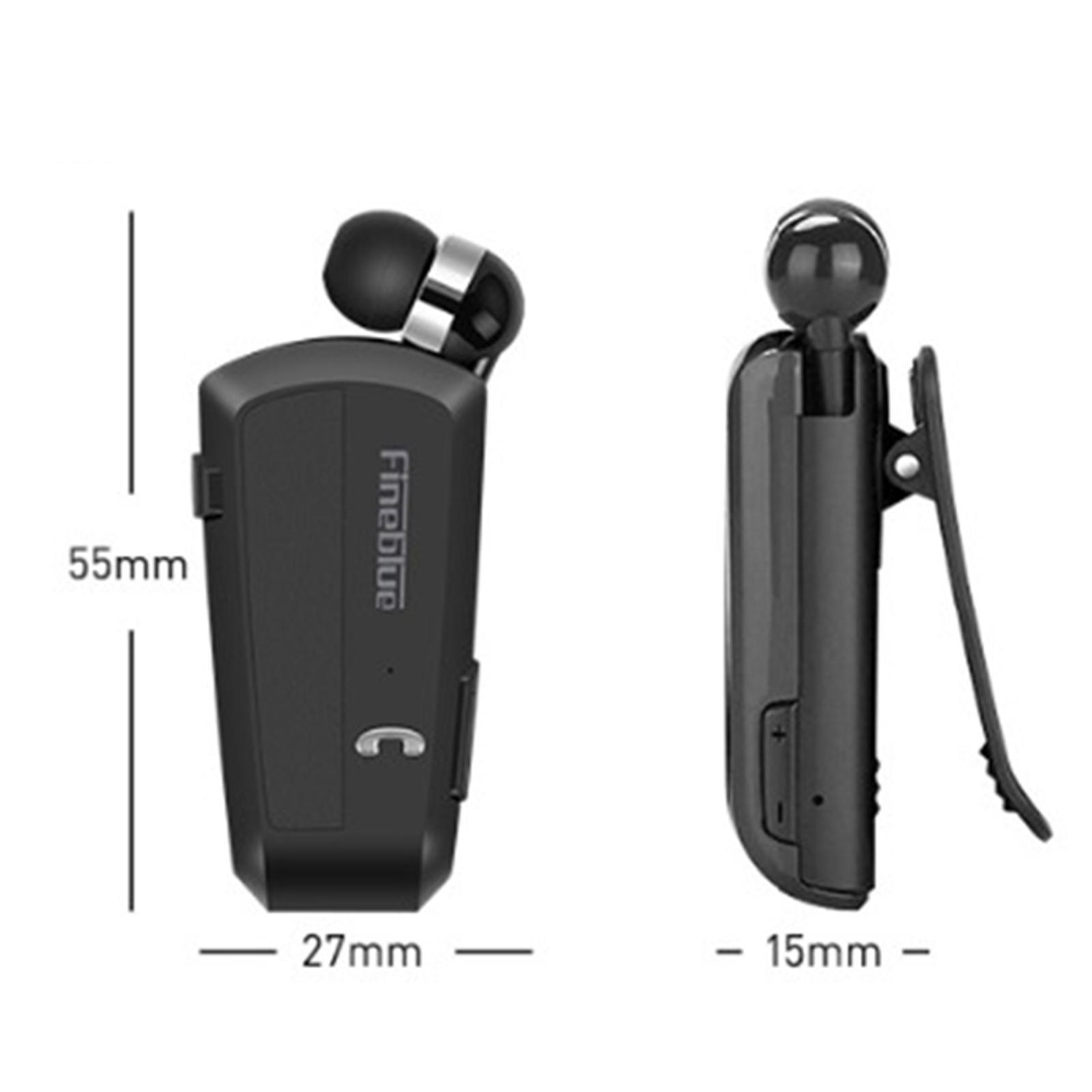 2xFineBlue F990 Wireless Bluetooth Headset Business Earphone Black No Box