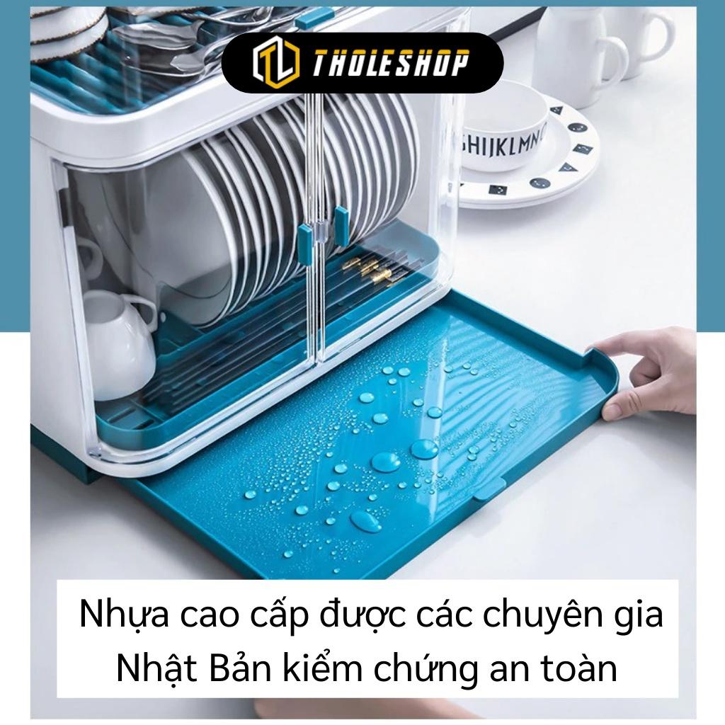 Kệ nhựa để chén dĩa-Tủ nhựa đựng chén dĩa mini 45x38x25cm-Giá phơi bát đĩa thoát nước - Yumeshop94