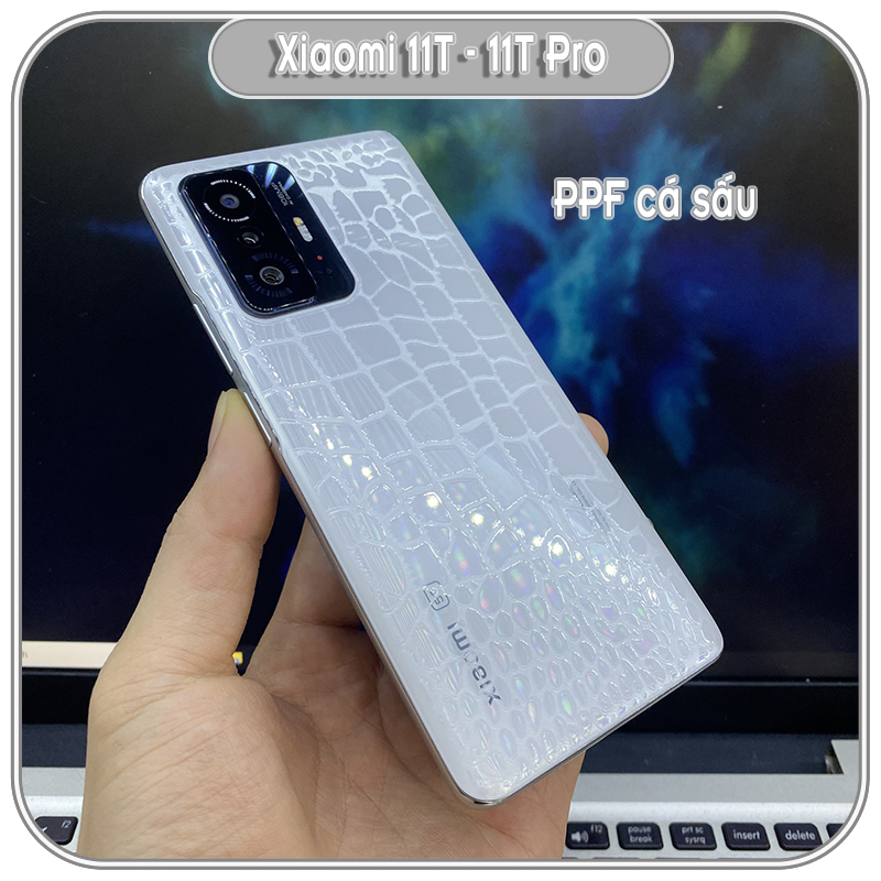 Dán PPF mặt sau trong suốt vân cá sấu cho các dòng máy Xiaomi 11T - 11T Pro