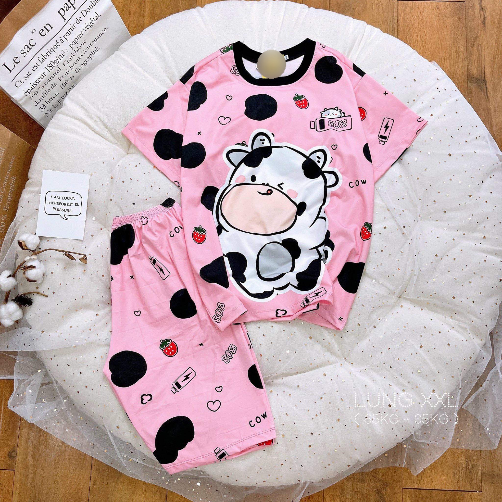 [HCM] (60-85kg, P1) Đồ bộ bigsize lửng in 3D hoạt hình chất thun lạnh. chuột minnie - heo con - mèo tom - thỏ - stitch - mèo garfield - mèo kitty - melody - mèo máy doraemon - labubu - kuromi - con bướm - khác. bobigsizelung1thunlanh