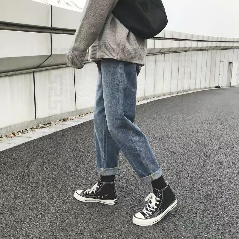 Quần baggy jean xanh unisex